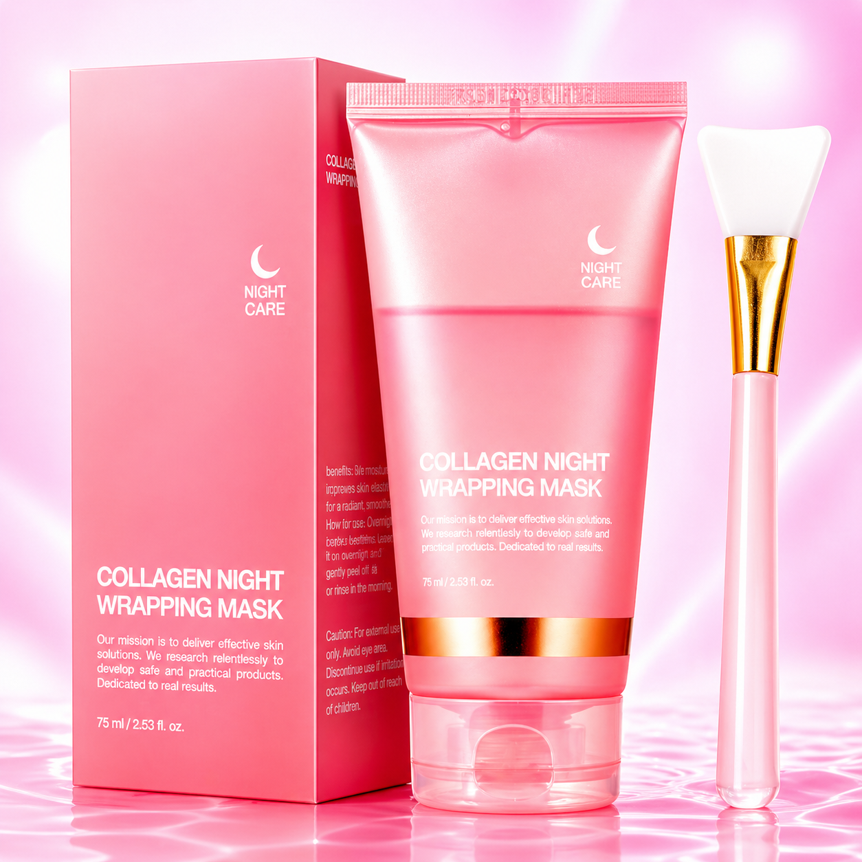 Collagen Night Wrapping Mask Overnight Peel Off Hydrating Face Mask 75ml