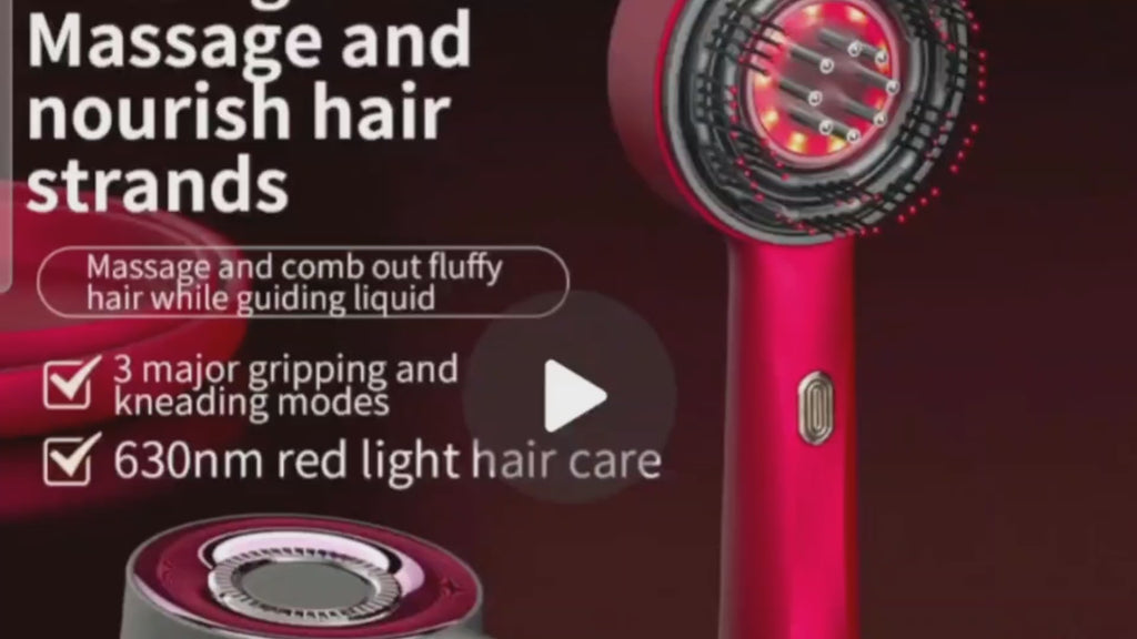 Electric Scalp Massage Comb Hair Growth Red Light Therapy Brush