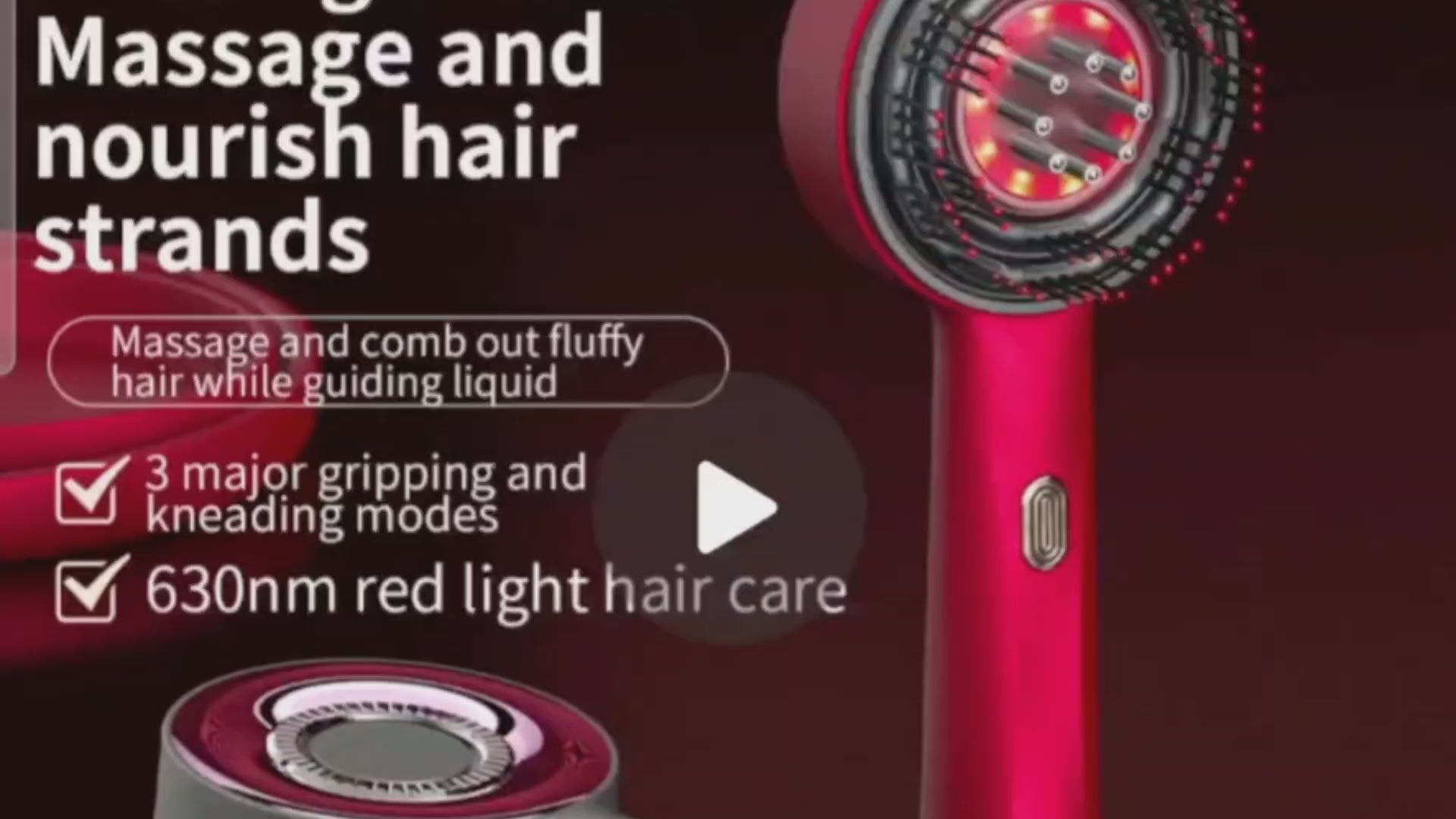 Electric Scalp Massage Comb Hair Growth Red Light Therapy Brush