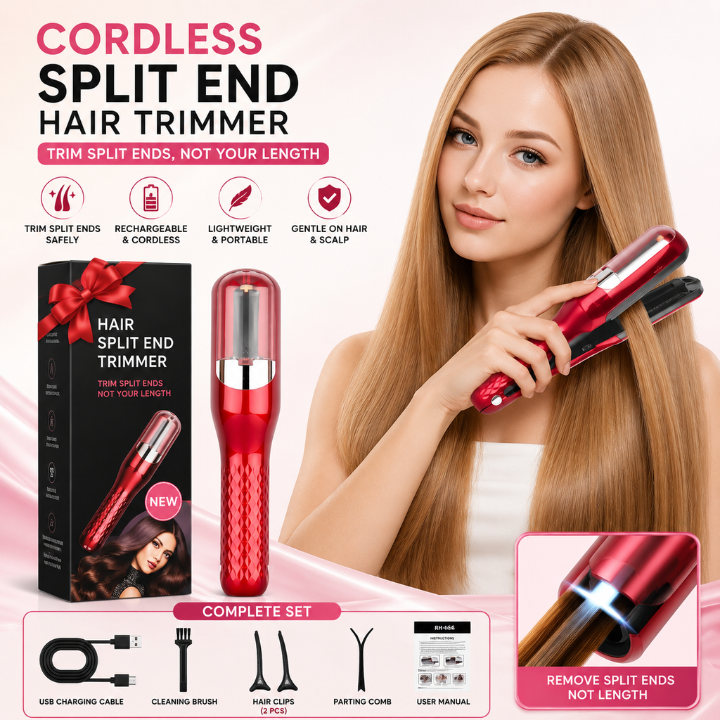 Cordless Split End Hair Trimmer USB Rechargeable Hair Cutter for Women