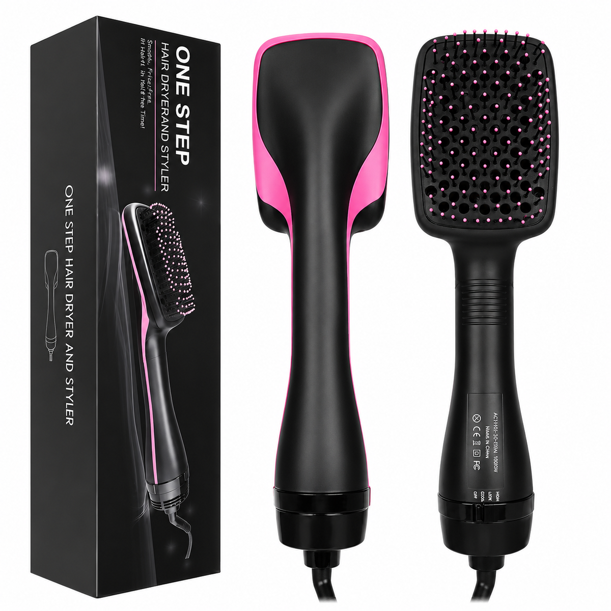 Multifunctional Hot Air Brush Hair Dryer & Straightener Ceramic Hair Styling Comb UK Seller