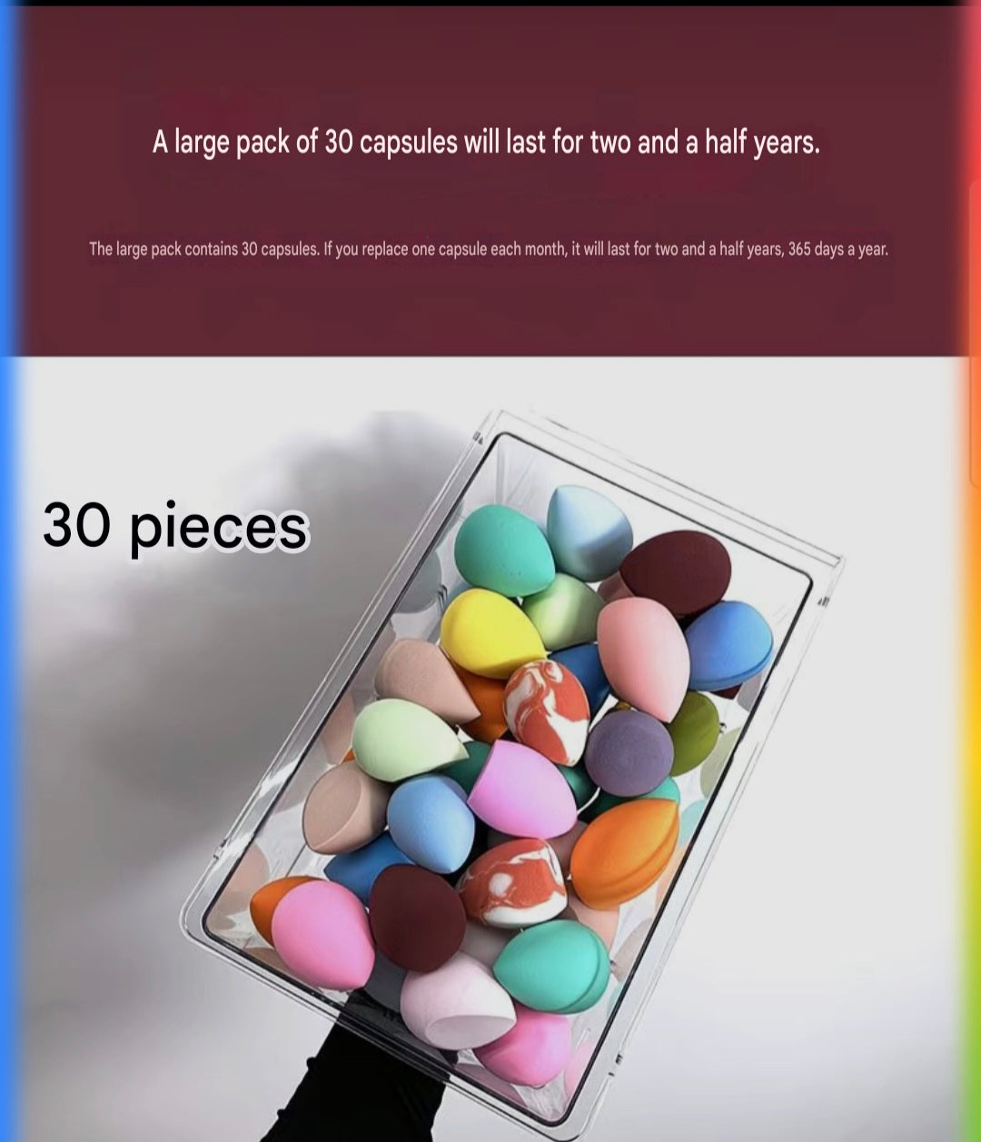30PCS Beauty Blender Sponge Set Soft Makeup Sponges