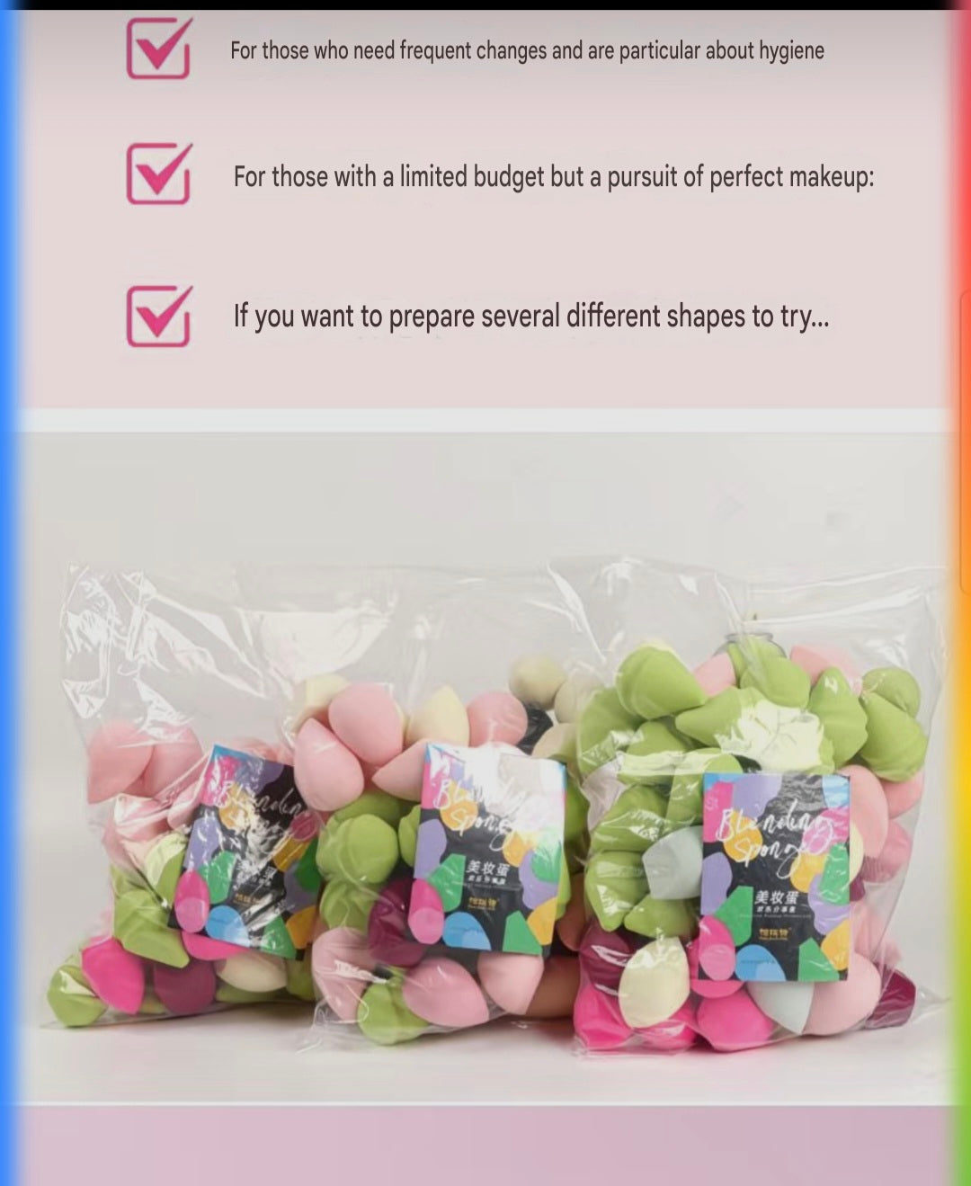 30PCS Beauty Blender Sponge Set Soft Makeup Sponges
