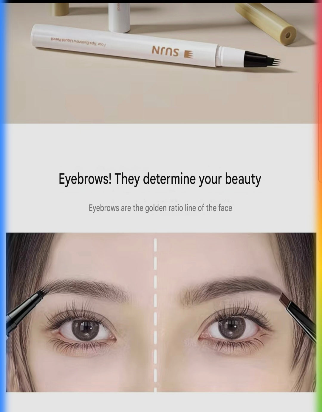 3PCS 4 Point Microblading Eyebrow Pen Waterproof Hair Stroke Brow Pencil