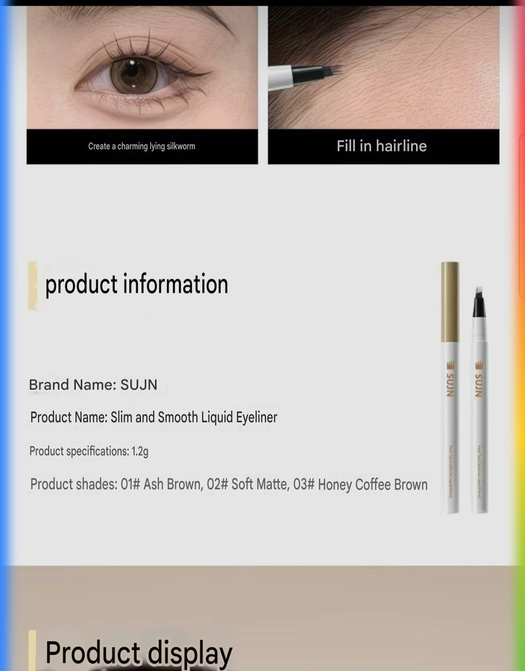 3PCS 4 Point Microblading Eyebrow Pen Waterproof Hair Stroke Brow Pencil