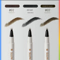 3PCS 4 Point Microblading Eyebrow Pen Waterproof Hair Stroke Brow Pencil