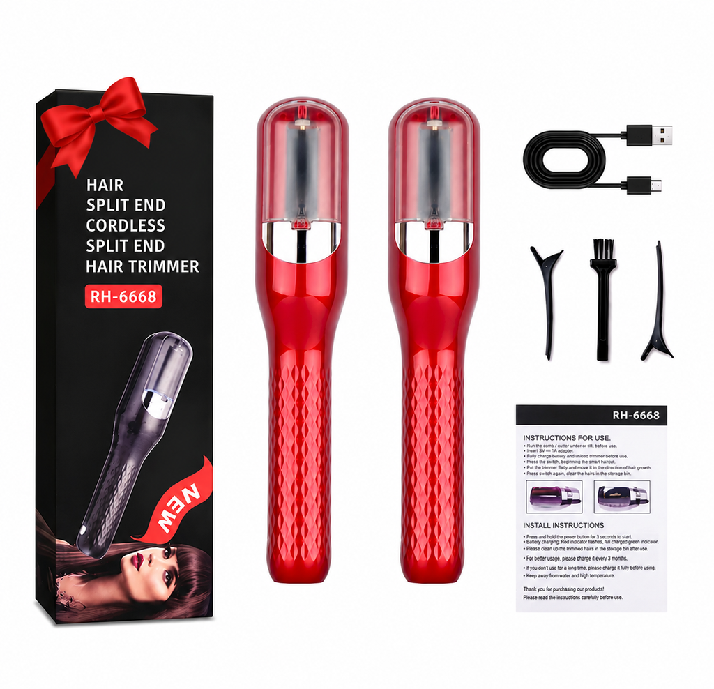 Cordless Split End Hair Trimmer USB Rechargeable Hair Cutter for Women
