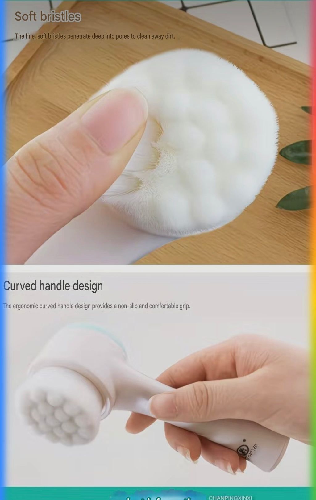 2-in-1 Facial Cleansing Brush for Deep Clean & Gentle Face Massage