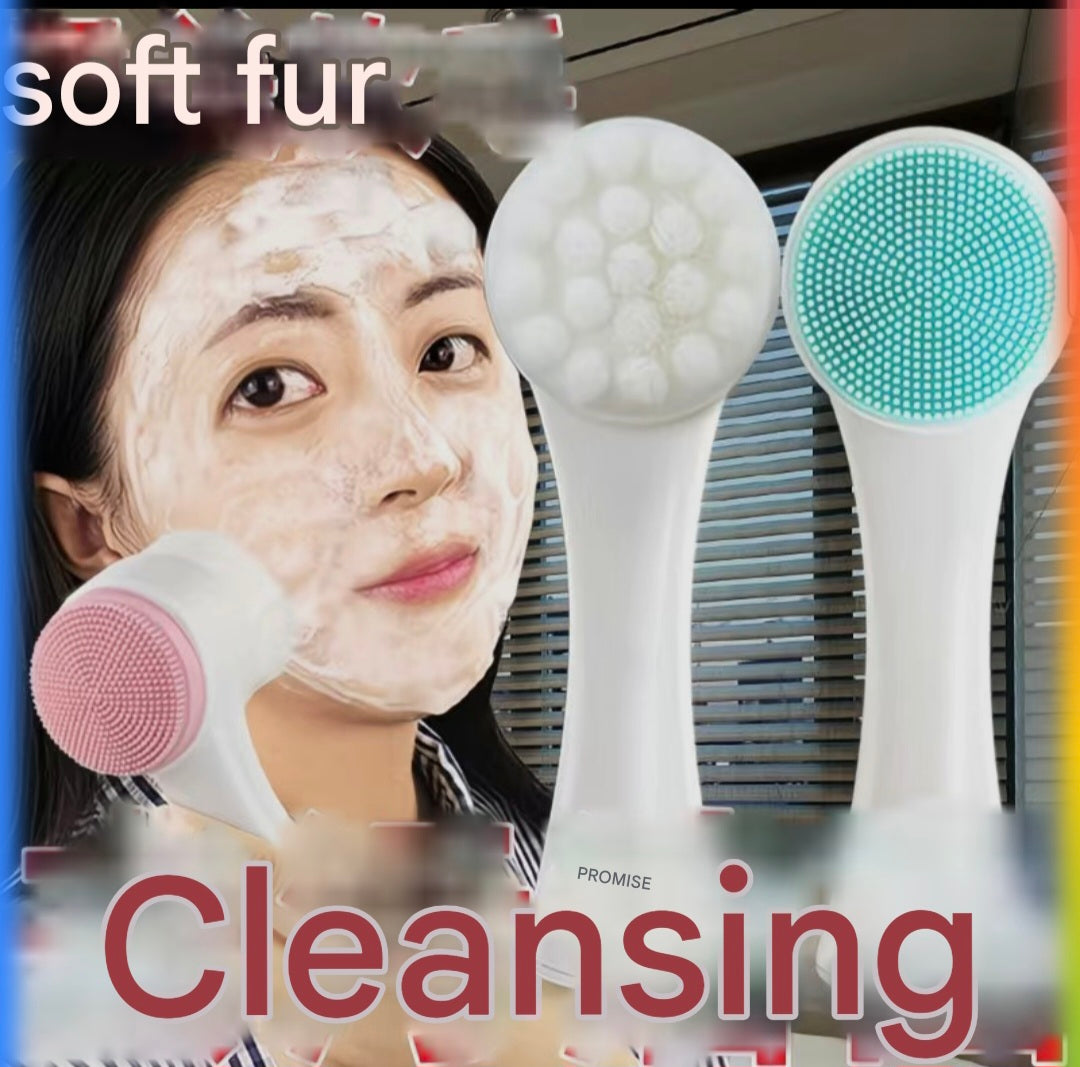 2-in-1 Facial Cleansing Brush for Deep Clean & Gentle Face Massage