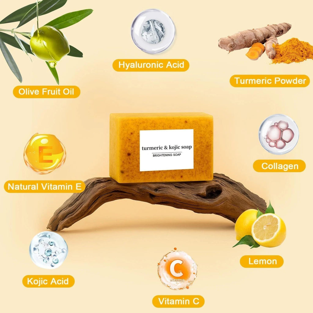 5 Pack Turmeric &Kojic Brightening Soap