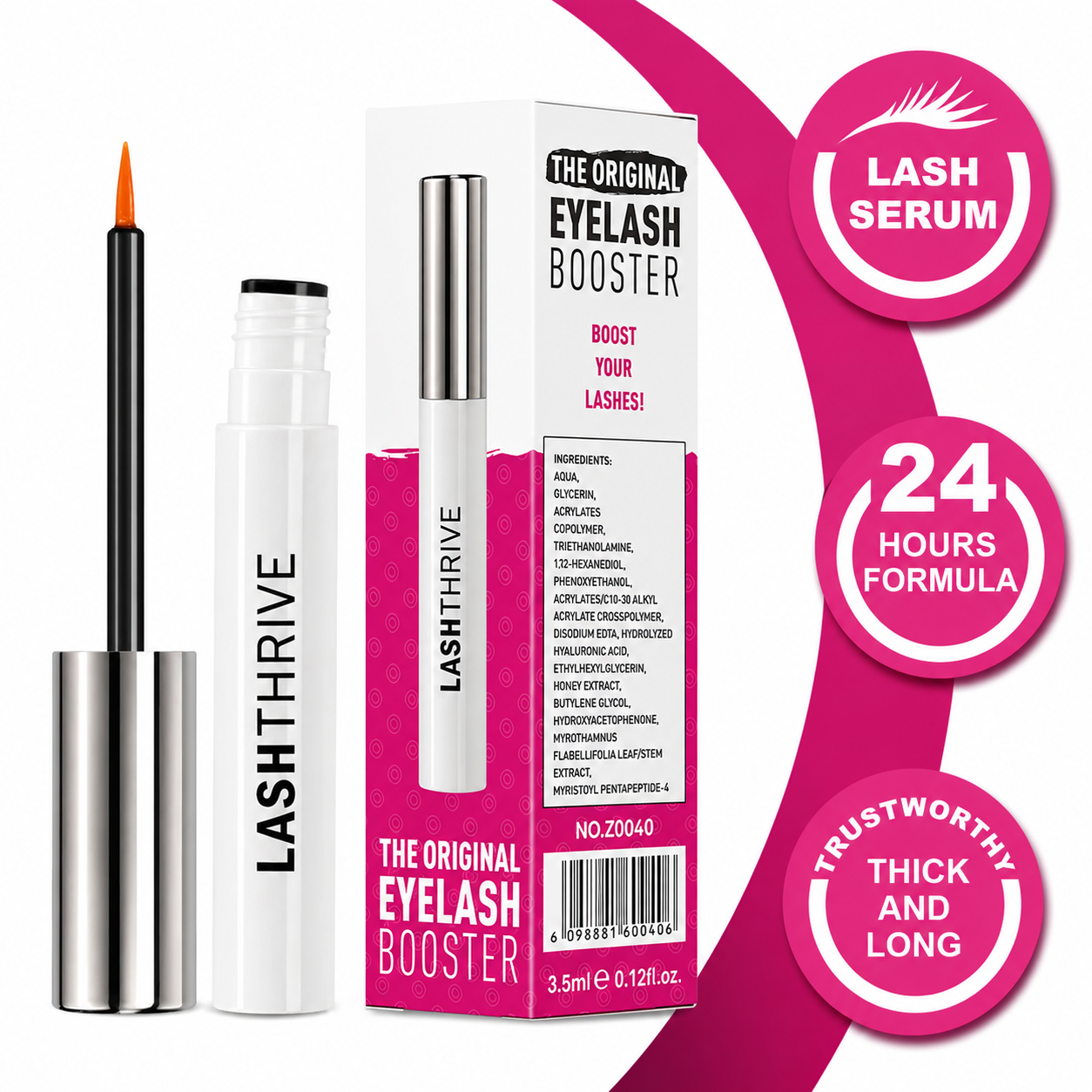 Lash Growth Serum Eyelash Enhancer Longer Fuller & Stronger Lashes