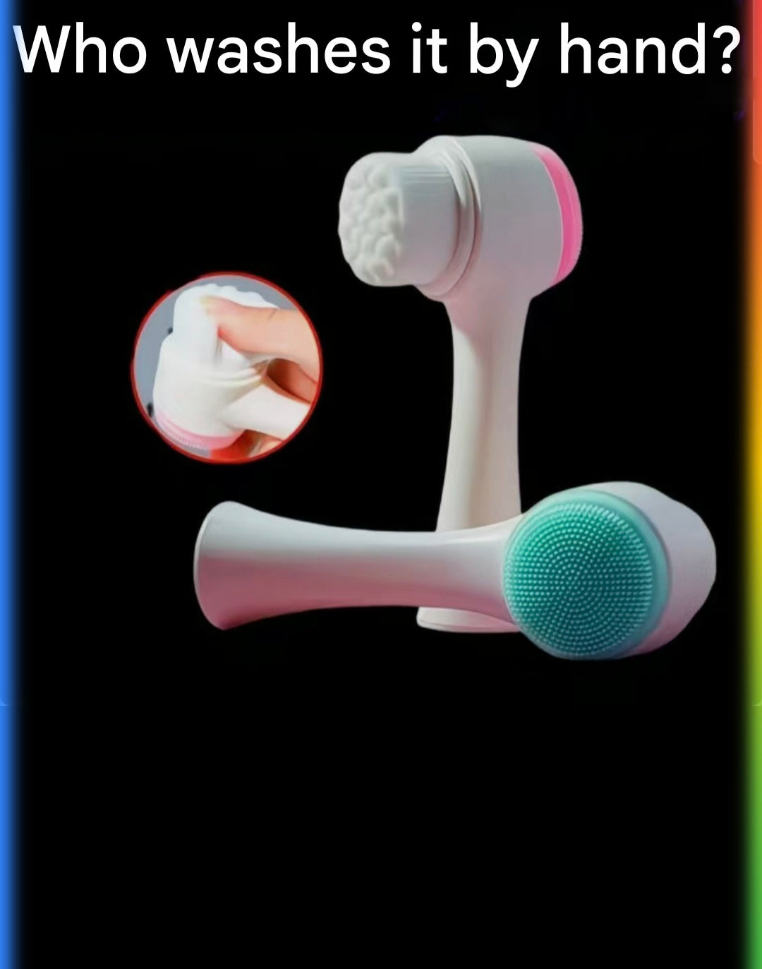 2-in-1 Facial Cleansing Brush for Deep Clean & Gentle Face Massage
