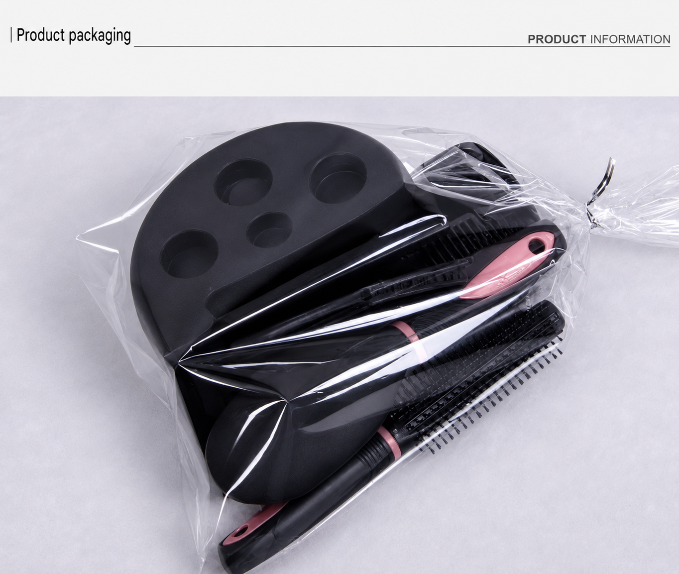 5-Piece Hair Brush Set with Mirror & Storage Stand